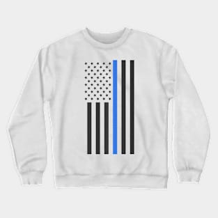 Police Thin Blue Line Flag Crewneck Sweatshirt